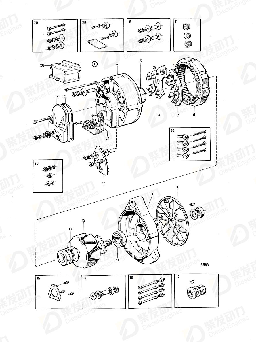 VOLVO Stator 1518415 Drawing